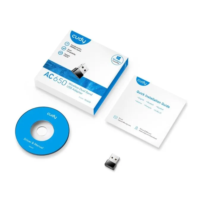 Z Cudy Wi-Fi Mini USB Adapter - AC650 - Wi-Fi Mini USB Adapter — image 4