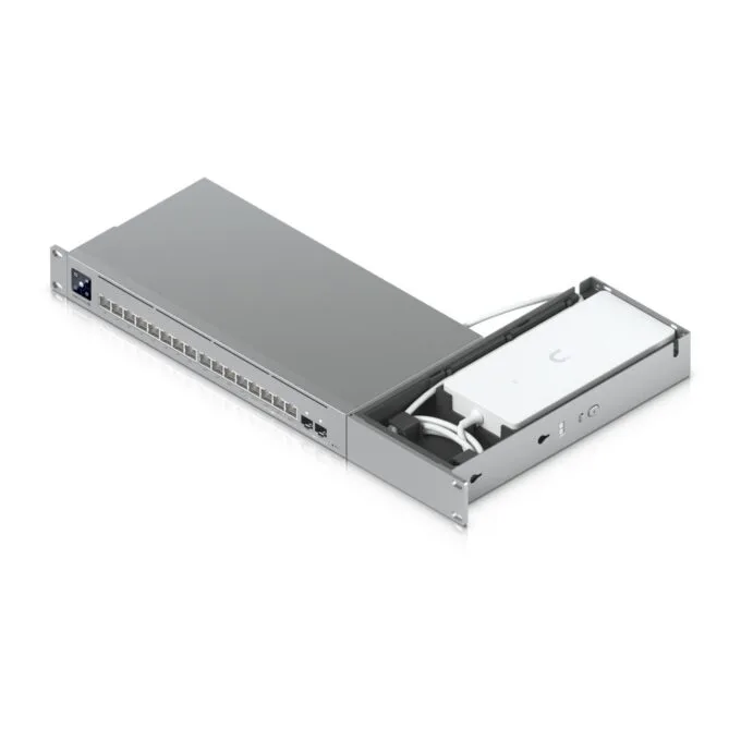 Z Ubiquiti Pro Max 16 Rack Mount 1U for USW-Pro-Max-16 - UACC-Pro-Max-16-RM - Black/Silver, PC/Steel — image 6