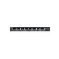 Zyxel GS1900-48HPv2 - 48-Port Gigabit L2 Managed PoE Switch, 24 PoE Ports (170W), 2 SFP, Rackmount, Black