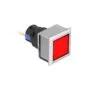 16 mm Kunststoff Signallampe rot Lötversion viereckig