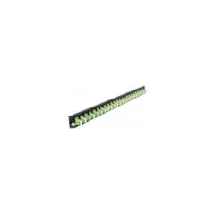19? LWL Spleißbox Frontblende 24 Port LC Duplex lindgrün