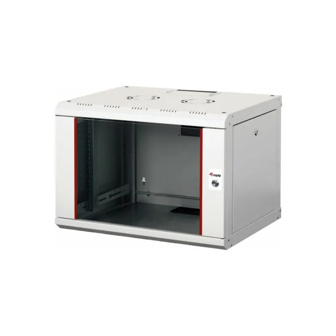 19' Netzwerkschrank Glastür PM 600x450mm 7HE grau — image 1