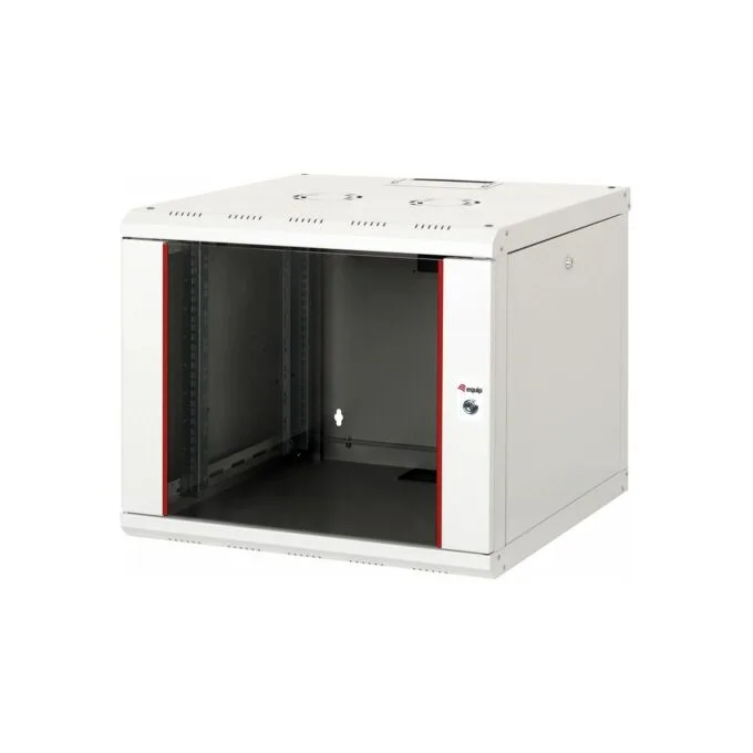 19' Netzwerkschrank Glastür PM 600x600mm 9HE grau — image 1