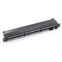 19' Patchpanel 24xRJ45 Cat6a FTP 1U 500MHz RAL9005