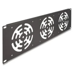 19? Rackblende für 3 Lüfter 120 x 120 mm 3 HE dunkelgrau