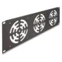 19? Rackblende für 3 Lüfter 120 x 120 mm 3 HE dunkelgrau