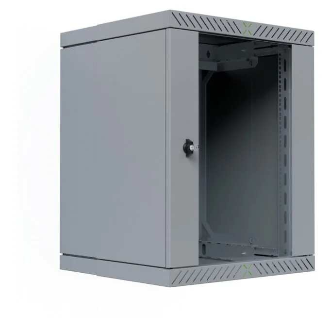 19' Wandgehäuse X-Rack mit Glastür 400-600mm 15HE grau — image 4