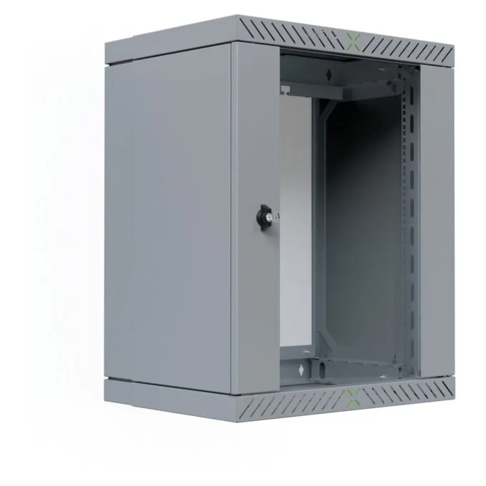 19' Wandgehäuse X-Rack mit Glastür 400-600mm 15HE grau — image 1