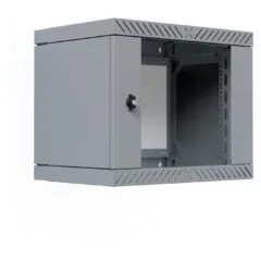 19' Wandgehäuse X-Rack mit Glastür 400-600mm 9HE grau