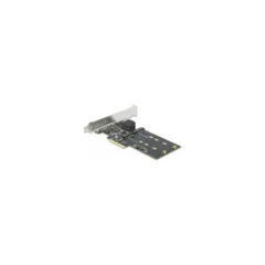 3 Port SATA und 2 Slot M.2 Key B PCI Express x4 Karte - Low Profile Formfaktor