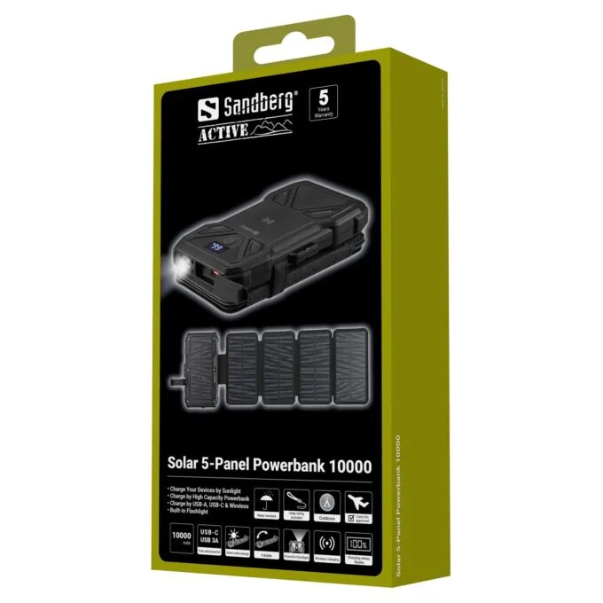 421-05 SANDBERG 5-Panel Solar Powerbank — image 11