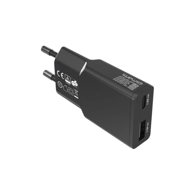 4smarts Netzladegert PDPlug Slim Duos 30W GaN 1C+1A, schwarz — image 3