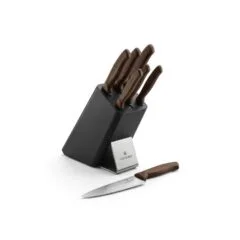 86.66 Swiss Modern Messerblock. 6-teilig. Buchenholz
