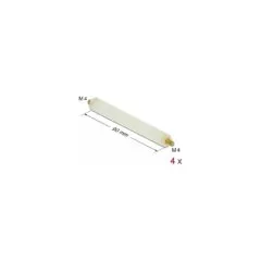 Abstandshalter M4 x M4. Sechskant. Außen Außen. 90 mm natur 4 Stück