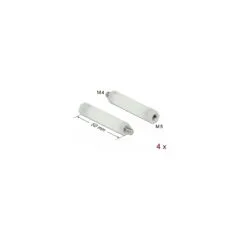 Abstandshalter M5 x M4. Sechskant. Innen Außen. 50 mm natur 4 Stück