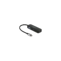 Adapter USB-C - to DP HDMI VGA DeLOCK Black