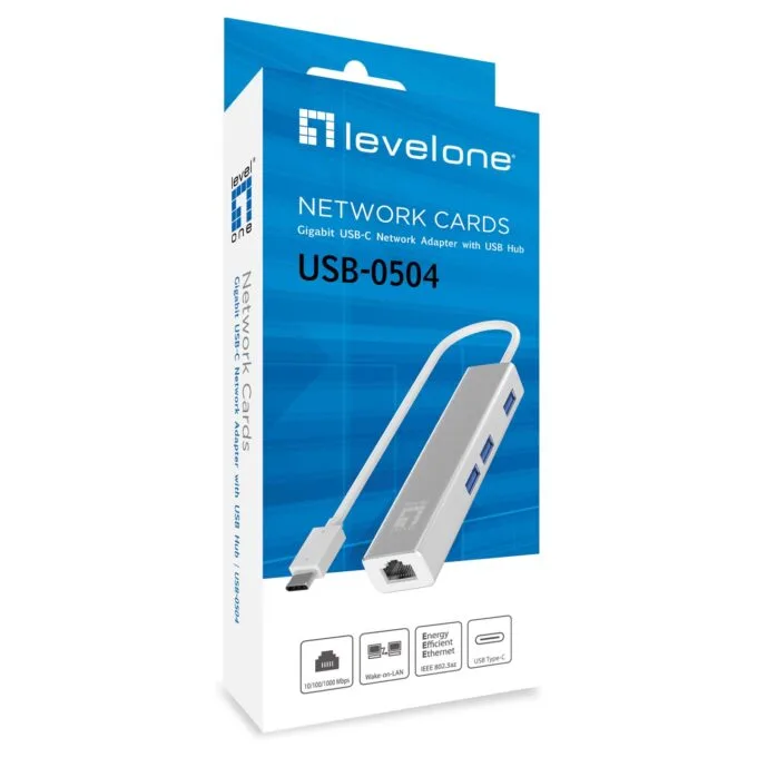 Adapter USB-C - to RJ45 10 100 1000.3xUSB3.0 0.15m si — image 3