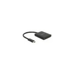 Adapter USB-C to Splitter 2x HDMI (BU) DisplayPort (BU) DeLOCK Black