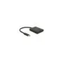 Adapter USB-C to Splitter 2x HDMI (BU) DisplayPort (BU) DeLOCK Black