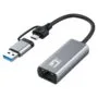 Adapter USB-C + USB-A - to RJ45 10 100 1000 2500 gr