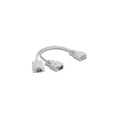 Adapter Y-Kabel D-Sub9 1 x Buchse zu 2 x Stecker mit Schrauben 30 cm