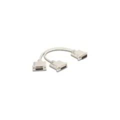 Adapter Y-Kabel Splitter D-Sub 15 Pin Stecker zu 2 x D-Sub 15 Pin Buchse mit Schrauben 30 cm