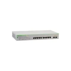 ALLIED Gigabit webSmart switch 8x 10 100 1000-T PoE+ 2x SFP Ports and single fixed PSU EU Power Code