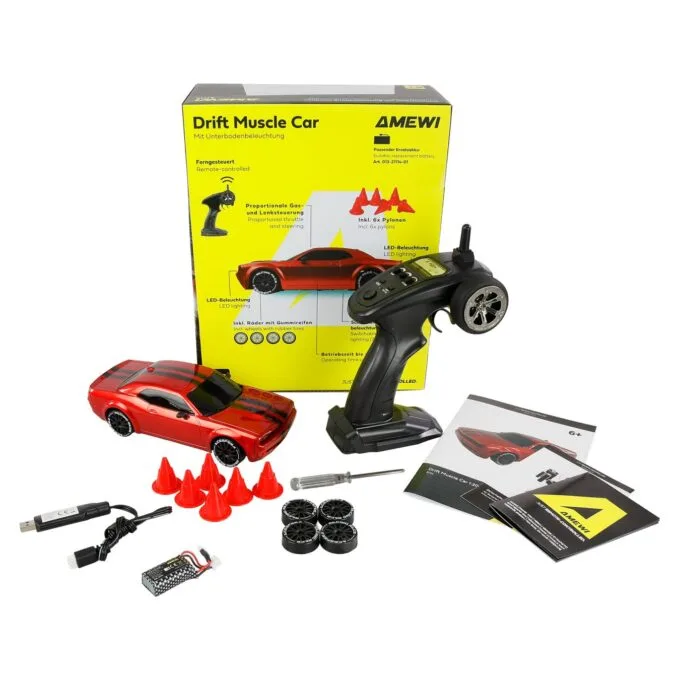 Amewi RC Drift Muscle Car 4WD 1:20 RTR rot — image 2