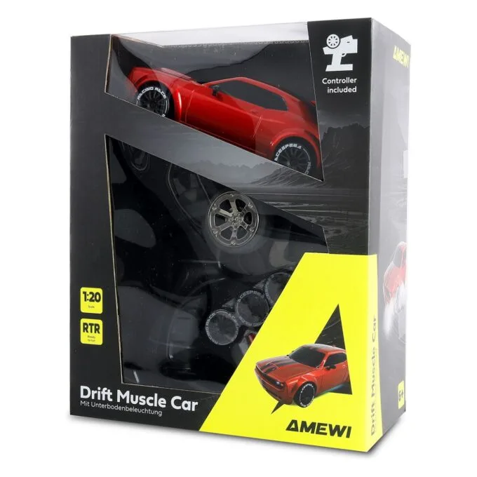 Amewi RC Drift Muscle Car 4WD 1:20 RTR rot — image 3
