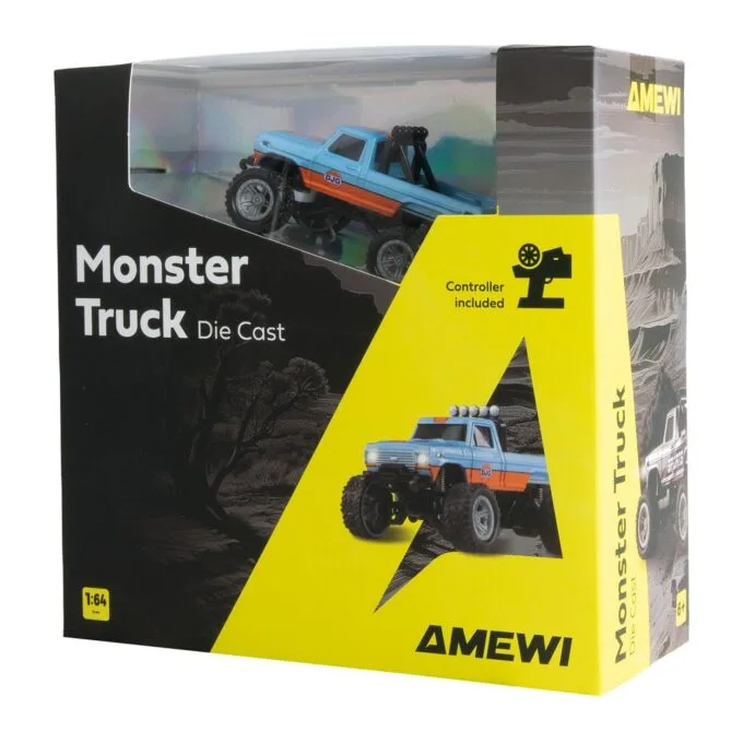 Amewi RC Monstertruck DieCast 1:64 RTR blau orange 6+ — image 2
