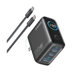 ANKER Charger 100W inkl. Display 2x USB-C 1x USB-A grey