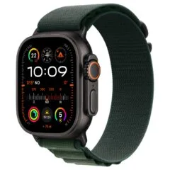 APPLE Watch Ultra 2 GPS + Cellular 49mm Black Titanium Case with Dark Green Alpine Loop - Small