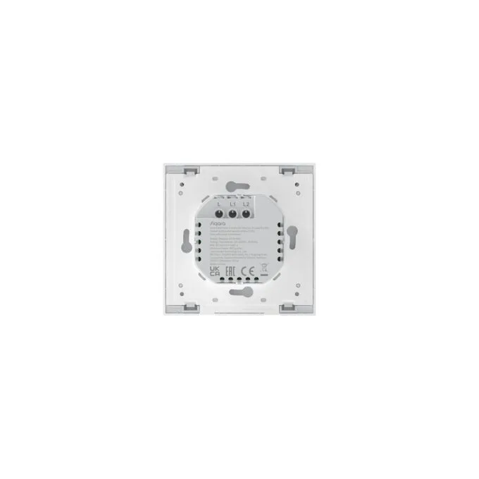 Aqara Smart Wall Switch H1 (No Neutral. Double Rocker) weiß — image 3