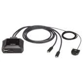 ATEN 2-Port 4K DisplayPort USB-C Kabel KVM Switch