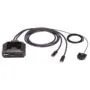 ATEN 2-Port 4K DisplayPort USB-C Kabel KVM Switch