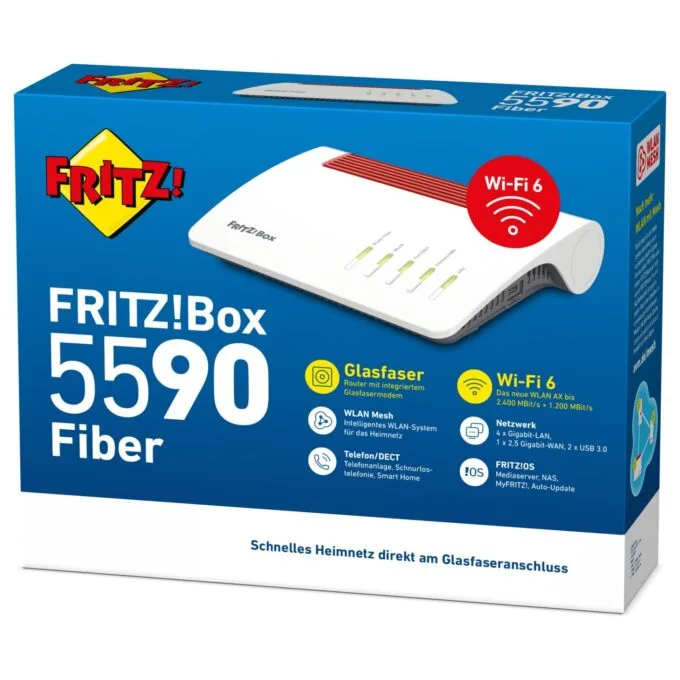 AVM Fritz! Box 5590 Fiber WLAN Router - Router - Wifi-6 — image 8