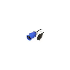 BACHMANN Kabel Stecker IEC60309-Blau - Kupplung C19 3m 16A schwarz 3m