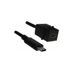 BACHMANN Keystone USB 3.1 Kupplung, Typ C PD 60W Buchse Stecker, 0,5 m