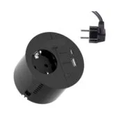 BACHMANN LOOP IN CHARGE CEE7 3 USB-A C 22W, Zuleitung 2,0m H05VV-F3G1,5mm Durchfrg.