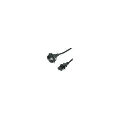 BACHMANN Netzkabel gerade IEC-Buchse schwarz 0.5m