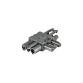 BACHMANN Verteilerblock WIELAND GST18 1xIn 2xOut flach schwarz