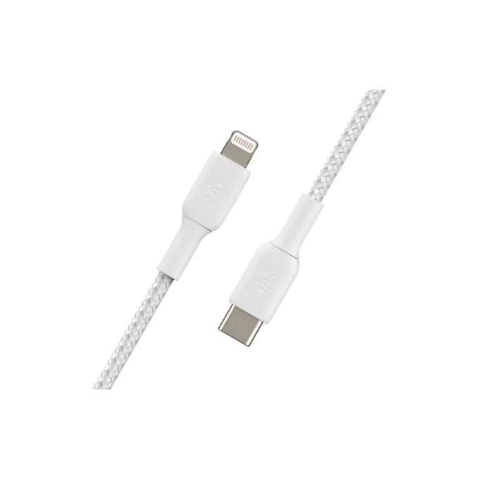 Belkin BoostCharge - Lightning-Kabel - 24 pin USB-C männlich zu Lightning männlich - 2 m - weiß - USB-Stromversorgung... — image 2
