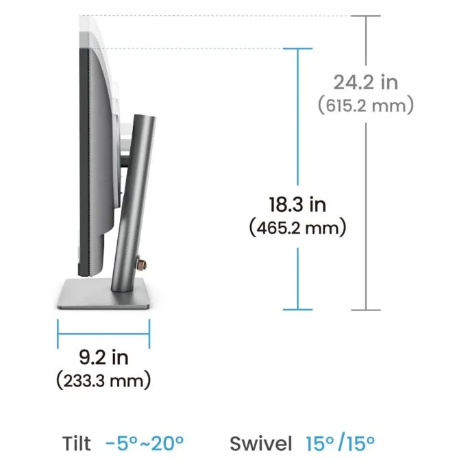 BenQ 71,6cm RD280UG 3:2 HDMI USB-C DP sil. lift piv UHD — image 8