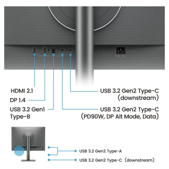 BenQ 71,6cm RD280UG 3:2 HDMI USB-C DP sil. lift piv UHD — image 10