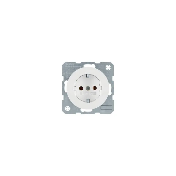 Berker 47432089 Steckdose SCHUKO R.1 R.3 polarweiß. glänzend — image 1