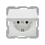 Berker 47516089 SCHUKO-Steckdose m Klappdeckel polarweiss samt