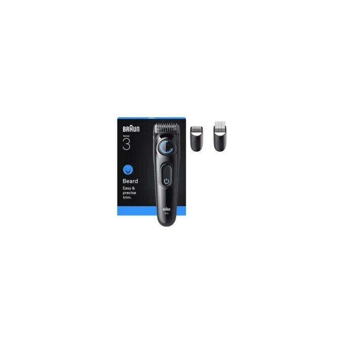 Braun Series 3 Beard Trimmer BT3520 244978 Akku Netz black blue 3 Aufsätze — image 1