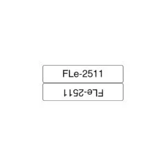 BROTHER FLe-2511 FLe-Einzelfhnchen-Etiketten weiss schwarz 72 St Kassette fr Brother P-touch D800W. P900W. P950NW