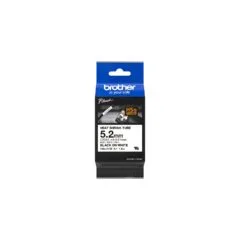 BROTHER Heat Shrink Tube Black on White 5.2mm