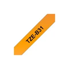 BROTHER P-Touch TZE-B31 schwarz auf neon orange 12mm